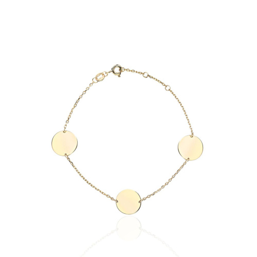 Браслет из желтого золота 585 пробы без вставок 01Б032929