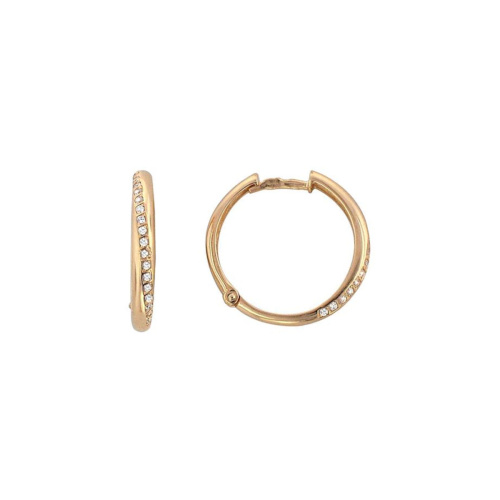 Серьги из красного золота 585 пробы с фианитами 01С115767