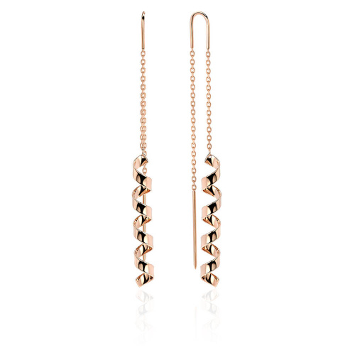 Серьги из красного золота 585 пробы без вставок 01С0112624