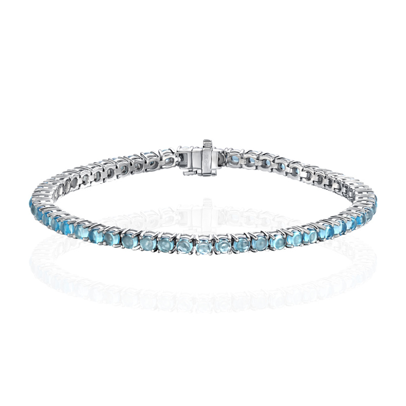 Браслет из белого золота 585 пробы с топазом 01Б3212340-2