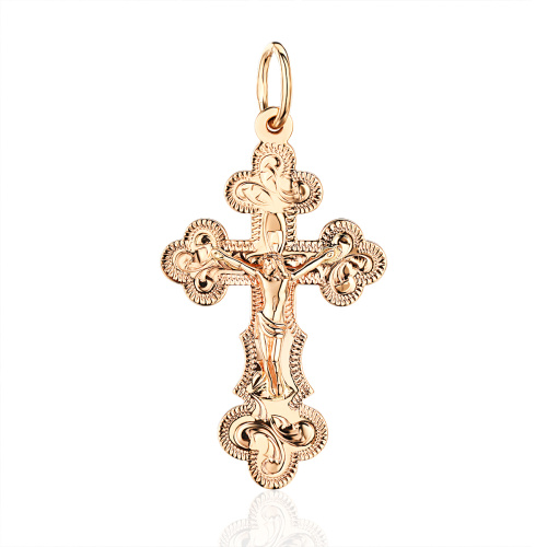 Подвеска из красного золота 585 пробы без вставок 01Р710637