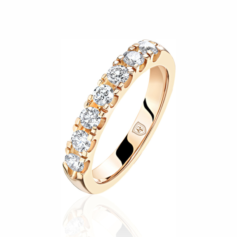 Кольцо из красного золота 585 пробы с бриллиантами 01К615422