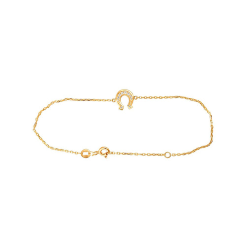 Браслет из красного золота 585 пробы с фианитами 01Б111900