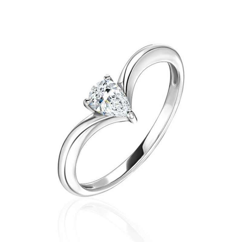 Кольцо из белого золота 585 пробы с бриллиантом 01К6215533