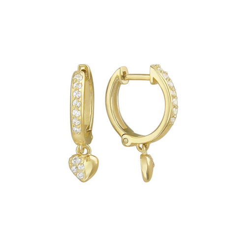 Серьги из желтого золота 585 пробы с фианитами 01С135985