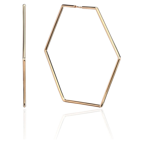 Серьги из красного золота 585 пробы без вставок 01С0114314