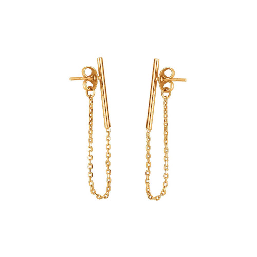 Серьги из красного золота 585 пробы без вставок 01С0113094