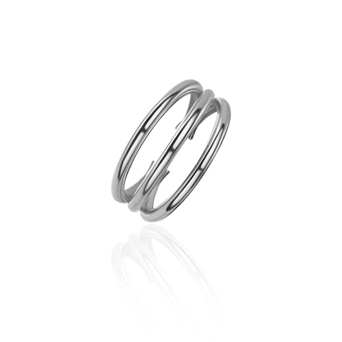 Серьга кафф без прокола из платины 585 пробы без вставок 01С0916922-585