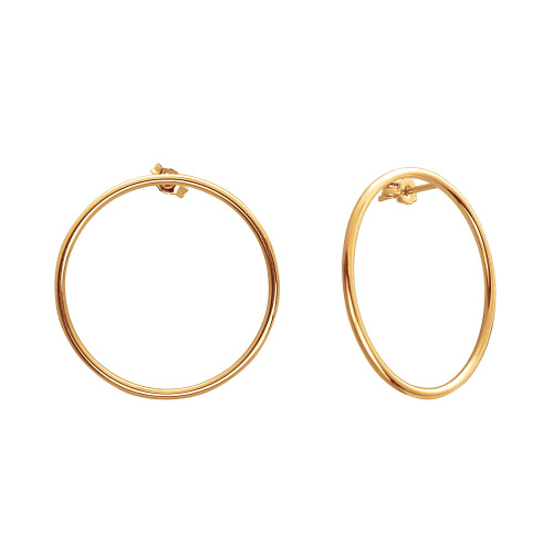 Серьги из красного золота 585 пробы с без вставок 01С0113709