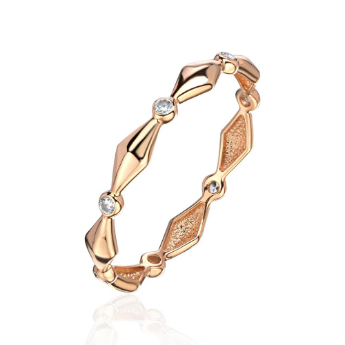 Кольцо из красного золота 375 пробы с фианитами 01К1115929S