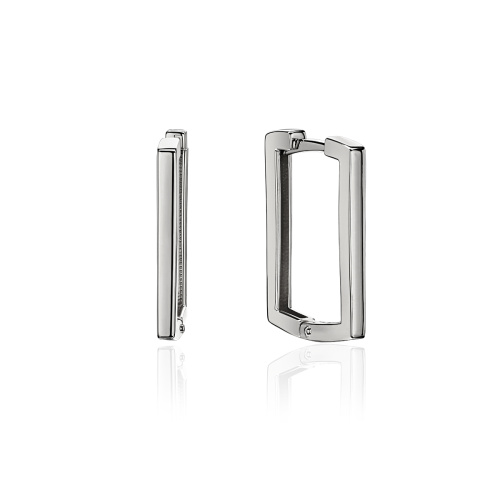 Серьги из белого золота 585 пробы без вставок 01С0215158