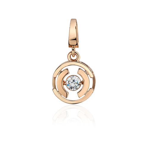 Подвеска из красного золота 585 пробы с фианитами 01П1114470