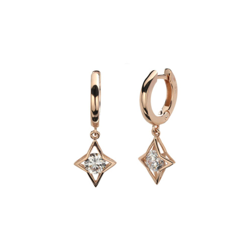 Серьги из красного золота 585 пробы с фианитами 01С1114809