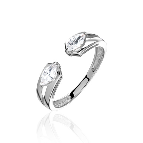 Кольцо из белого золота 585 пробы с фианитами 01К1216771