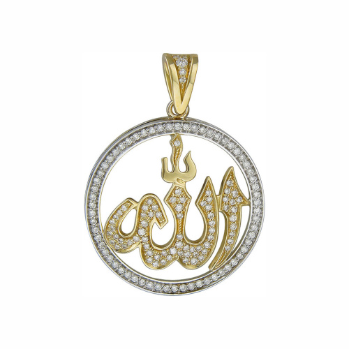 Подвеска из комбинированного золота 750 пробы с бриллиантами 01П682435