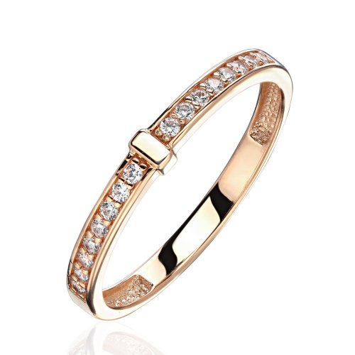 Кольцо из красного золота 375 с фианитами 01К1116293S