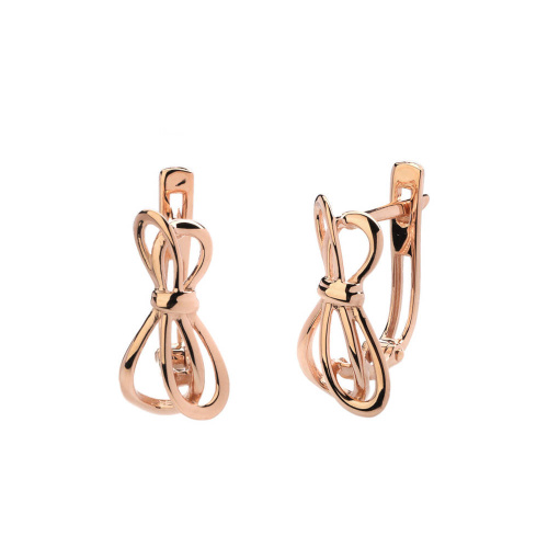 Серьги из красного золота 585 пробы без вставок 01С0113351