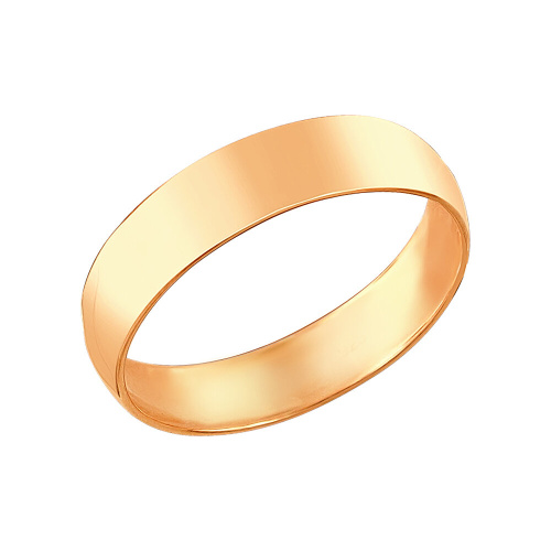 Обручальное кольцо из золоченого серебра 925 пробы без вставок 01О050251А