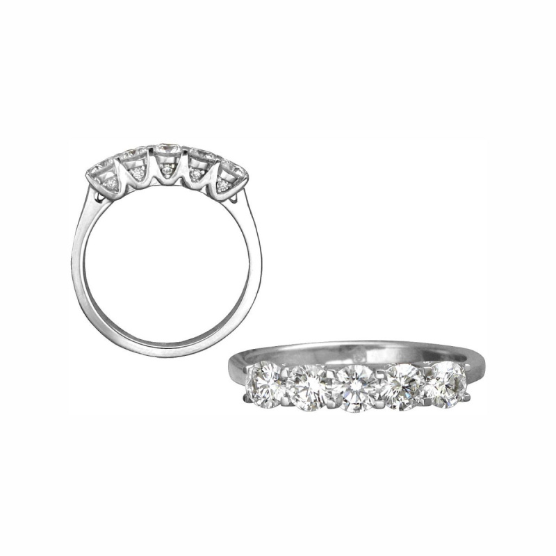 Кольцо из белого золота 585 пробы с бриллиантами 01К6213382