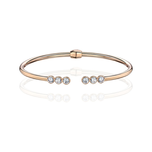 Браслет конго конго из красного золота 585 пробы с фианитами 01Б112864 Браслет конго конго из красного золота 585 пробы с фианитами 01Б112864