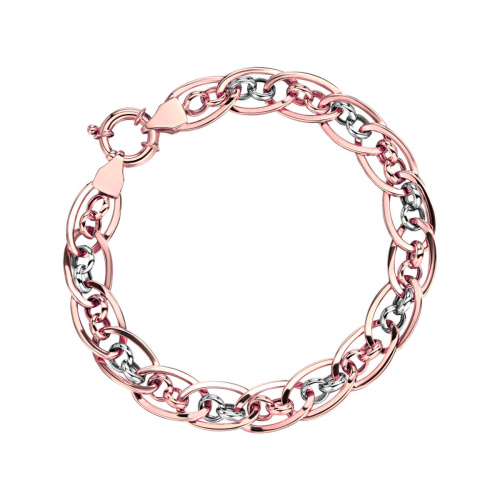 Браслет из комбинированного золота 585 пробы без вставок 01Б0621090