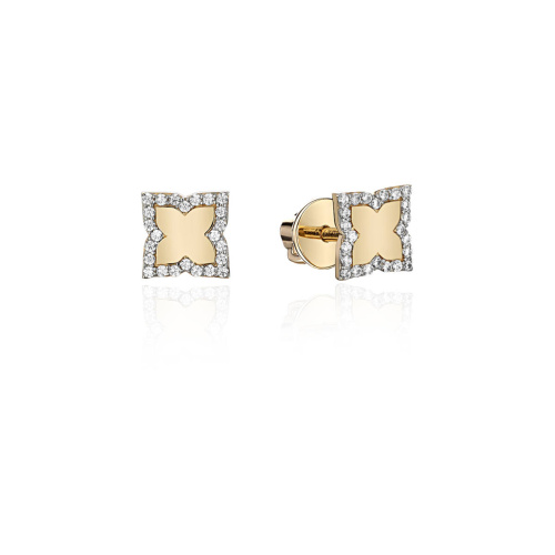Серьги из желтого золота 585 пробы с фианитами 01С1313921Р
