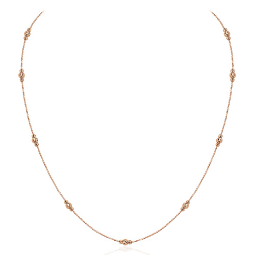 Колье из красного золота 585 пробы без вставок 01Л712584