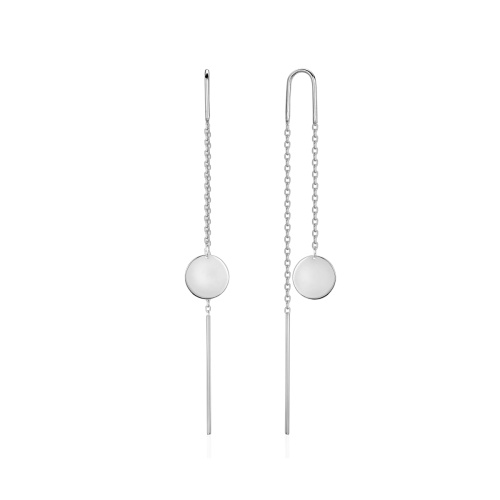 Серьги из белого золота 585 пробы без вставок 01С0215353