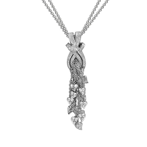 Колье из белого золота 585 пробы с бриллиантами 01Л621889