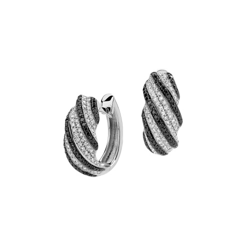 Серьги из белого золота 750 пробы с бриллиантами 01С674216