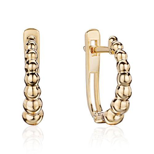 Серьги из желтого золота 585 пробы без вставок 01С0315923