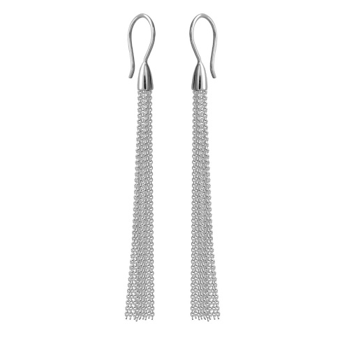 Серьги из белого золота 585 пробы без вставок 01С0213312