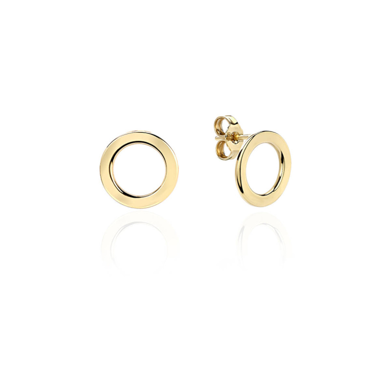 Серьги из желтого золота 585 пробы без вставок 01С0312828