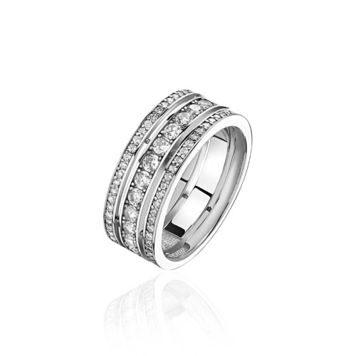 Кольцо из белого золота 585 пробы с фианитами 01К1213752