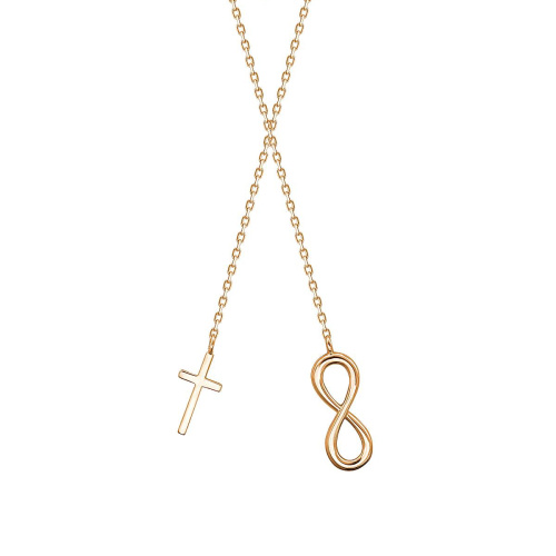 Колье из красного золота 585 пробы без вставок 01Л011863