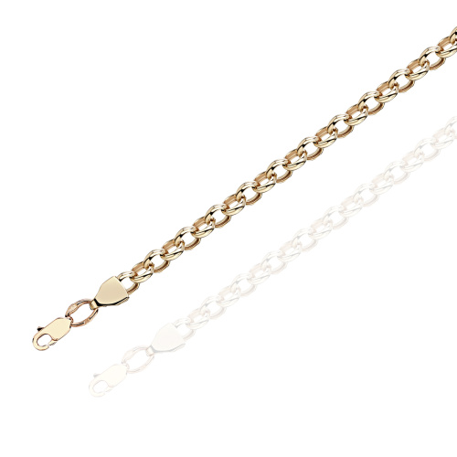 Цепь из желтого золота 585 пробы без вставок 01Ц0321086