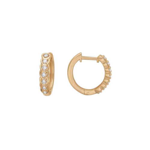 Серьги из красного золота 585 пробы с фианитами 01С115582
