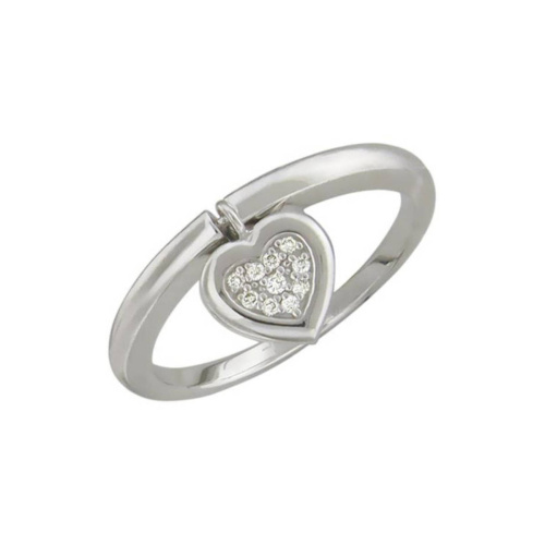 Кольцо из белого золота 585 пробы с бриллиантами 01К627696