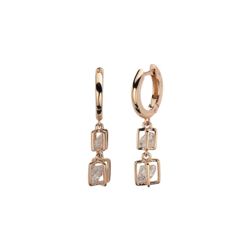 Серьги из красного золота 585 пробы с фианитами 01С1113707