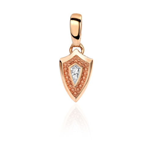 Подвеска из красного золота 585 пробы с бриллиантами 01П618859