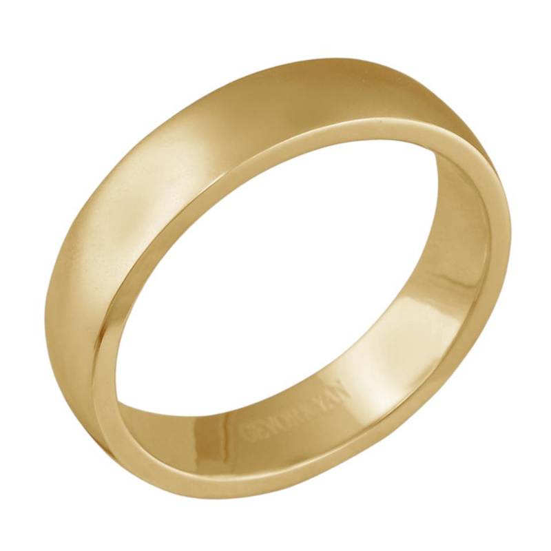 Кольцо из желтого золота 585 пробы без вставок 01О030369