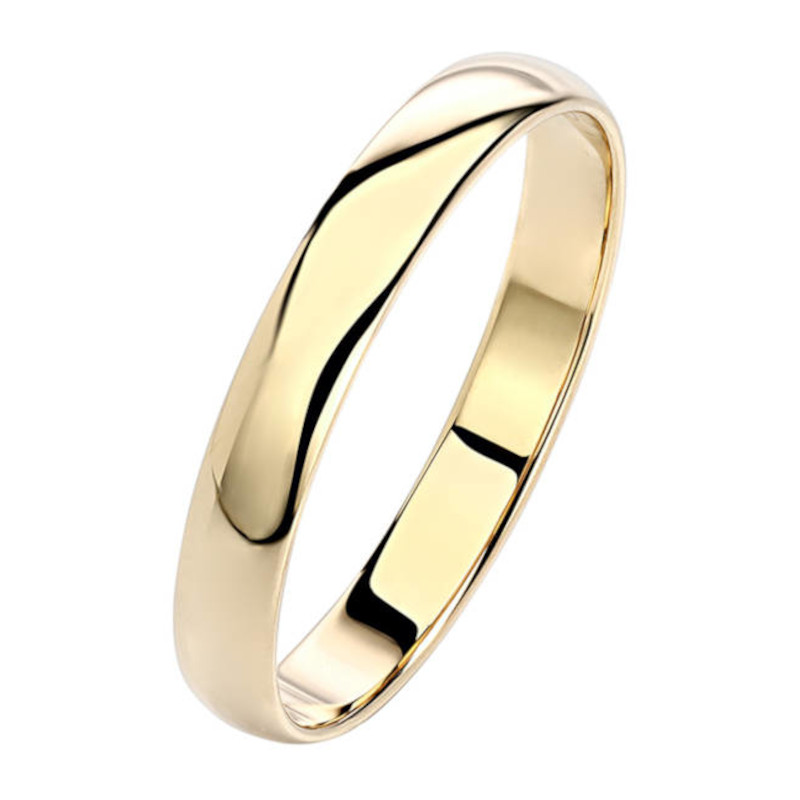 Обручальное кольцо из желтого золота 585 пробы 01О030343