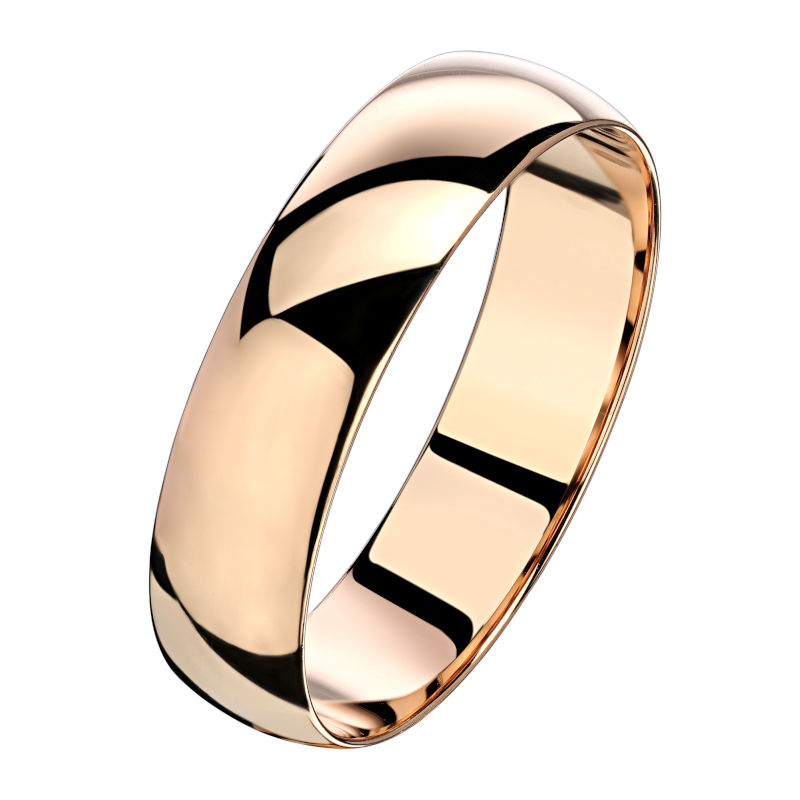 Обручальное кольцо из красного золота 585 пробы 01О010378