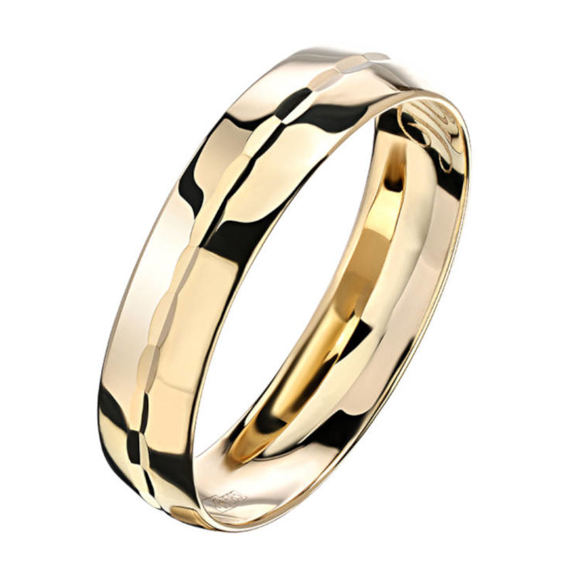 Обручальное кольцо из желтого золота 585 пробы 01О730162