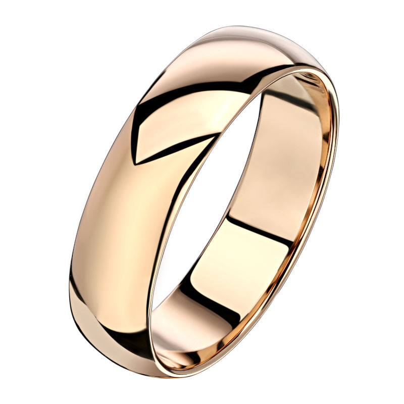 Обручальное кольцо из красного золота 585 пробы 01О010381
