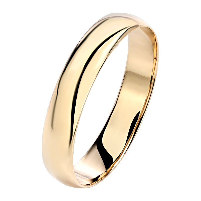 Обручальное кольцо из желтого золота 585 пробы 01О030014