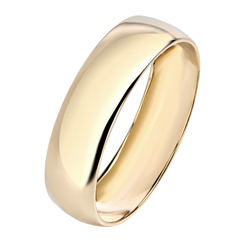 Обручальное кольцо из желтого золота 585 пробы 01О030140