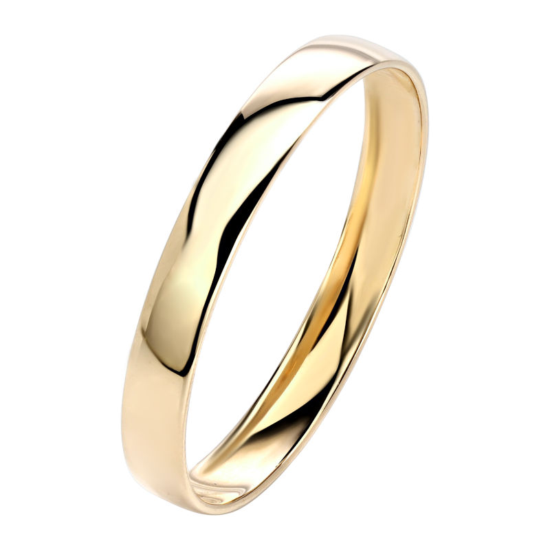 Обручальное кольцо из желтого золота 585 пробы 01О030182