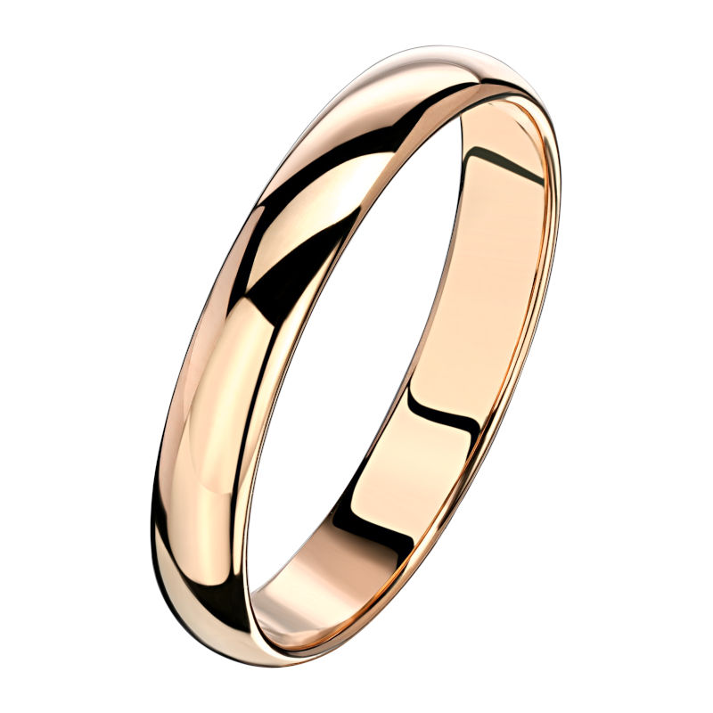 Обручальное кольцо из красного золота 585 пробы 01О010012