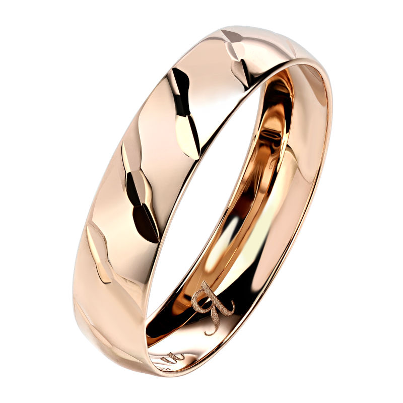 Обручальное кольцо из красного золота 585 пробы 01О710173